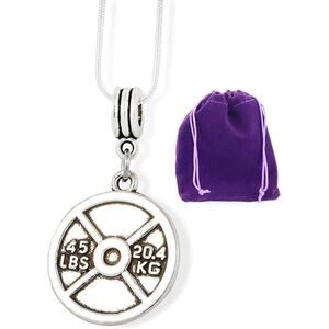 45lb Weight Fitness Gym Weight Lifting Necklace